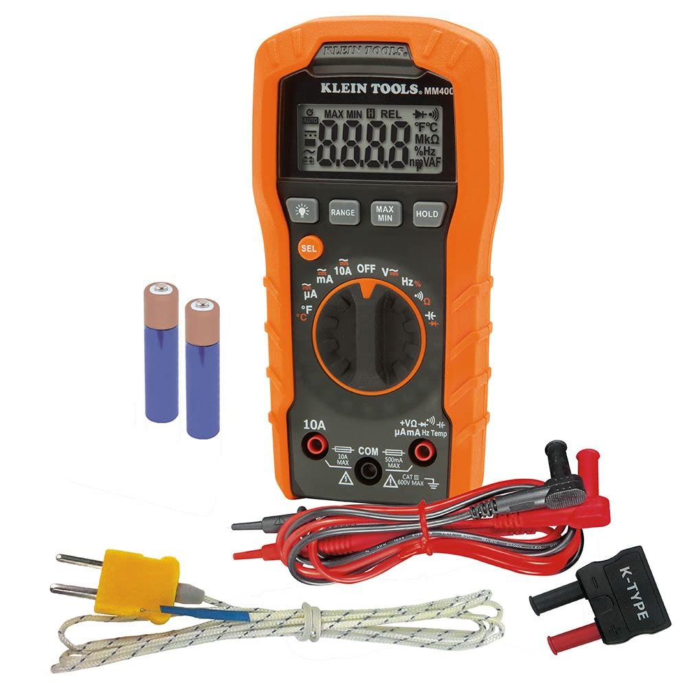 Klein Tools MM400 Digital Multimeter for Physics Students – Durable, Accurate, and Safe for University Labs 2025