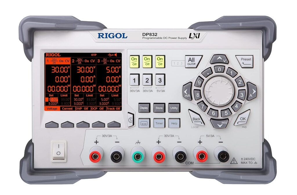 Rigol DP832 Triple Output 195W Power Supply for University Labs and Physics Experiments