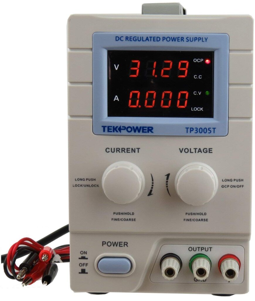 Tekpower TP3005T Variable Linear DC Power Supply – 30V 5A Bench Power Supply for Physics Labs and Electronics Projects