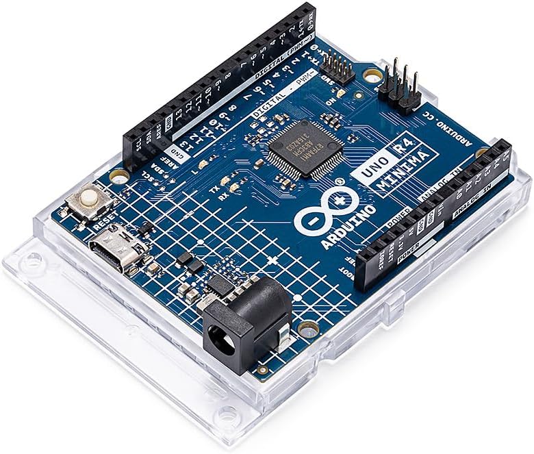 Arduino UNO R4 Minima board with sensors for physics experiments—perfect beginner Arduino starter kit for hands-on learning
