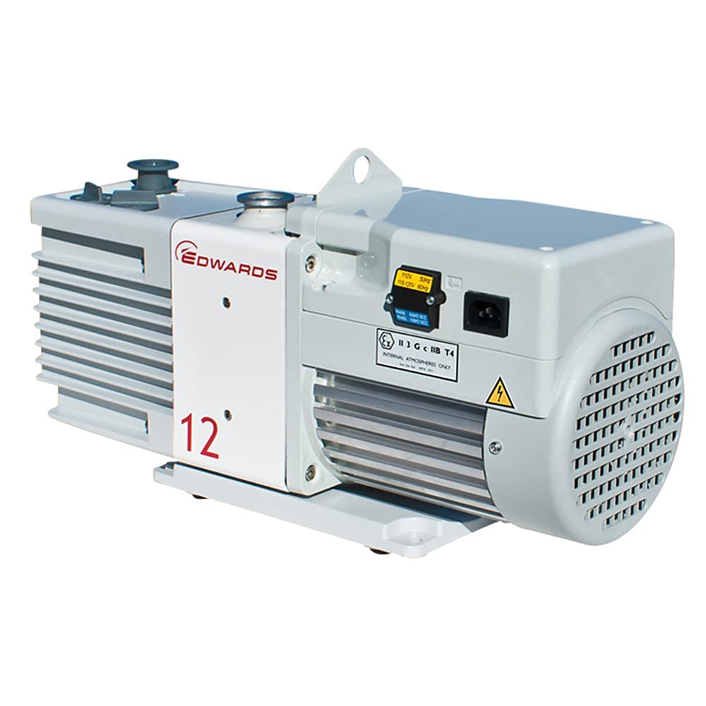 Edwards RV12 rotary vane dual stage mechanical vacuum pump with anti-suck back protection and two-position gas ballast