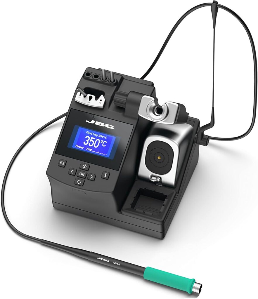 JBC CD-1BQF compact 130W soldering station with T245-A handle for professional PCB and SMT soldering