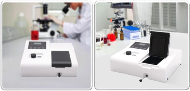 Visible Spectrophotometer 721 Lab Equipment, 350-1020nm wavelength range, digital display spectrophotometer for research, education, and industrial labs