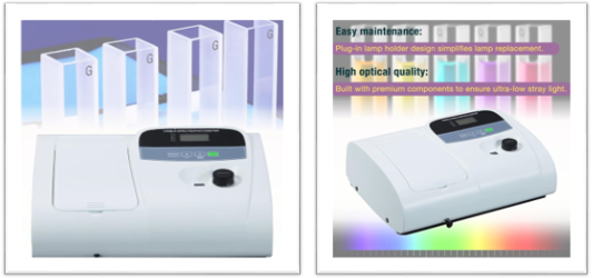 M&A INSTRUMENTS INC V-5000 VIS Spectrophotometer 325–1000nm with LCD display and microprocessor control (best Spectrophotometer 2025)