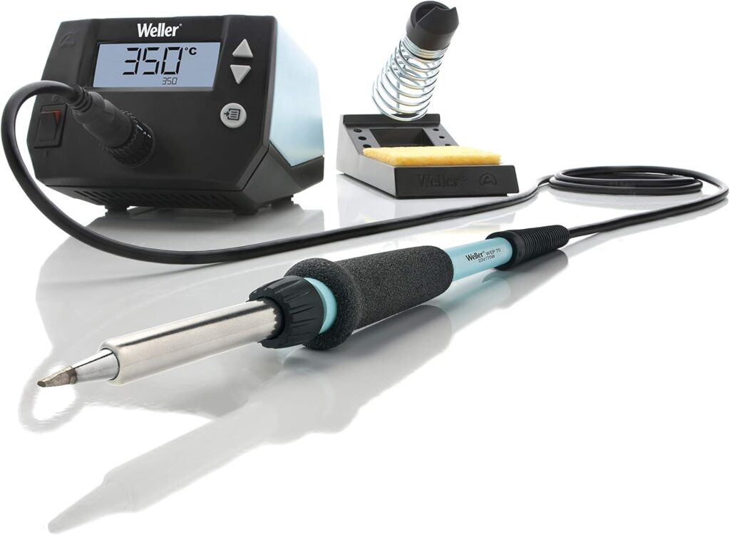 Weller WE1010NA 70W digital soldering station with stable temperature and included iron and tip for PCB work