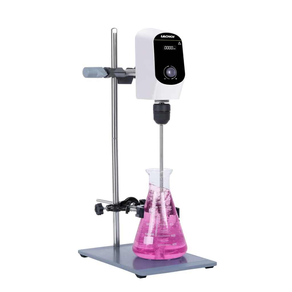 Electric overhead stirrer mixer with LCD display and adjustable speed control for lab use