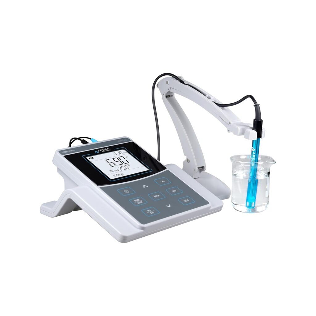 Apera PH800 laboratory benchtop pH meter with 201T-F combination electrode and GLP data management display