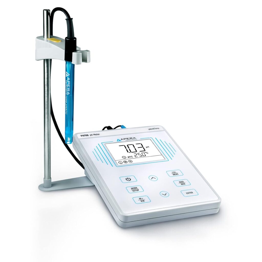 Apera PH700 benchtop lab pH meter with 3-in-1 pH and temperature electrode