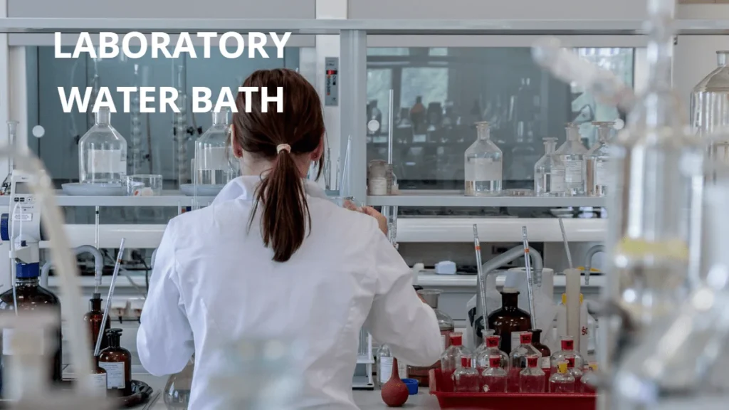 laboratory water bath in research lab used for temperature control in biology and chemistry experiments