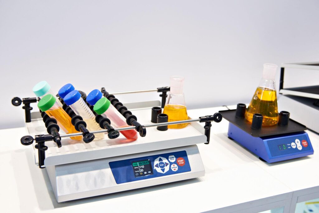 orbital shaker applications in laboratory showing cell culture microbiology and chemical mixing experiments