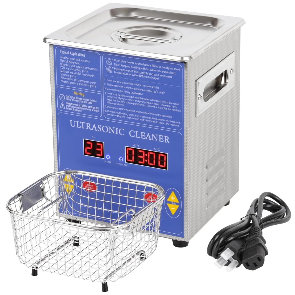 Best ultrasonic cleaner for laboratory equipment – Kendal 2L digital ultrasonic cleaner with heater for lab instruments and glassware cleaning